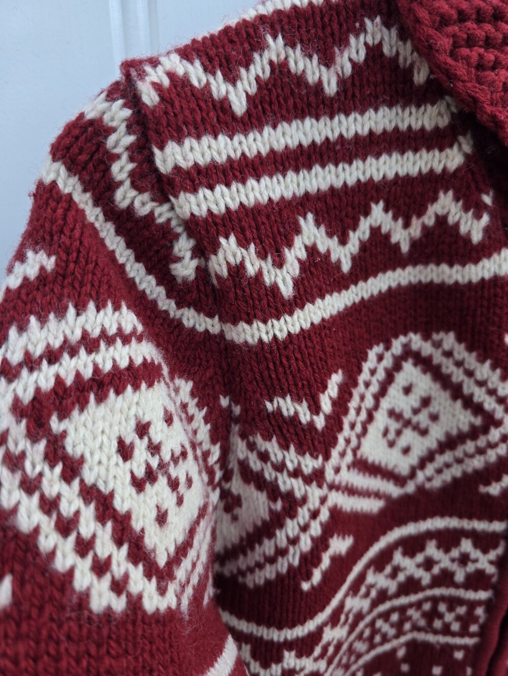 Hudson's Bay Company HBC Team Canada Olympic Cowichan Style Wool Cardigan Medium - Picture 6 of 11